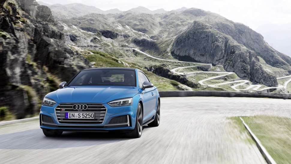 Audi S5 TDI 2019 - coupe blue front 2