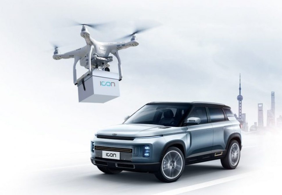 Geely Icon - contacless drone delivery of the car key