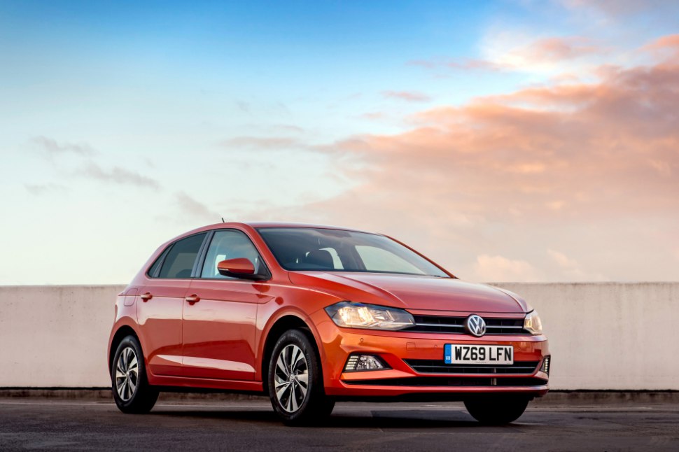 2020 VW Polo Match - front profile , sunset background