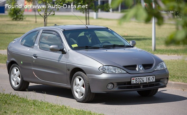 1999 Megane I Coupe II, 1999) 1.6i 16V Hp) | Technical specs, data, fuel consumption, Dimensions