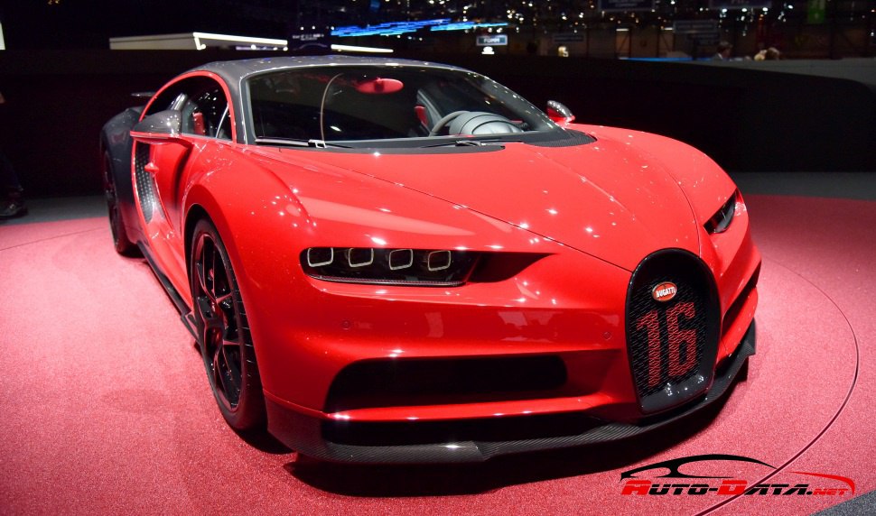 Red Bugatti Chiron Sport at world motor show