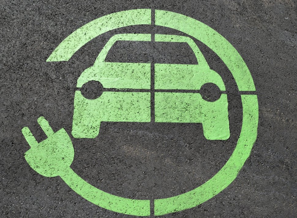 Electric car charging sign