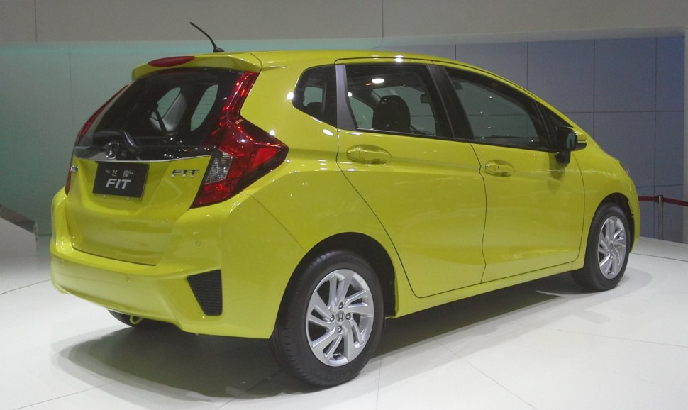 Honda Fit- yellow, rear