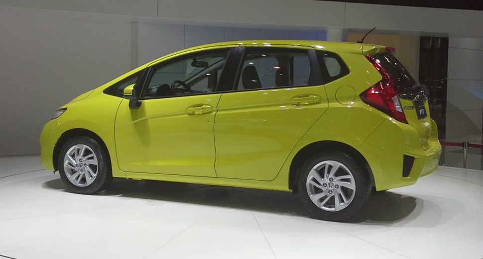 Honda Fit - yellow side view