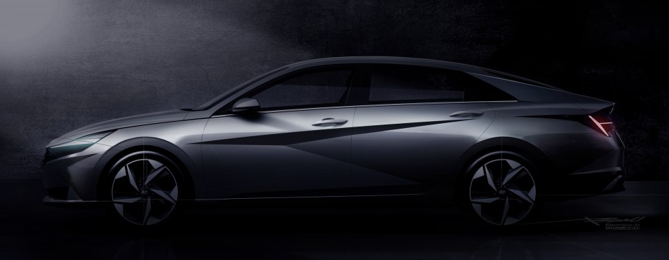 The profile of the upcoming Hyundai Elantra