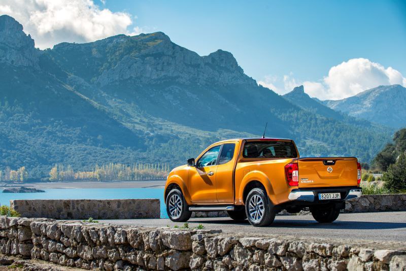 Nissan Navara - orange, rear