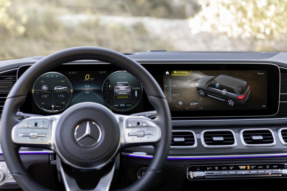 Cabin view inside Mercedes-Benz GLS 2019