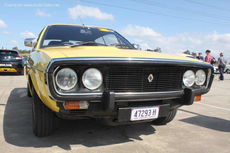 Renault 17 1.6 Gordini (108 Hp) - Specificatii tehnice, Consumul de combustibil, Dimensiuni