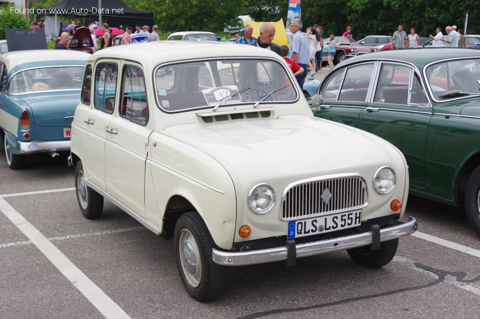 Renault 4 0.8 (1123) (29 Hp) - Technical Specs, Fuel consumption, Dimensions