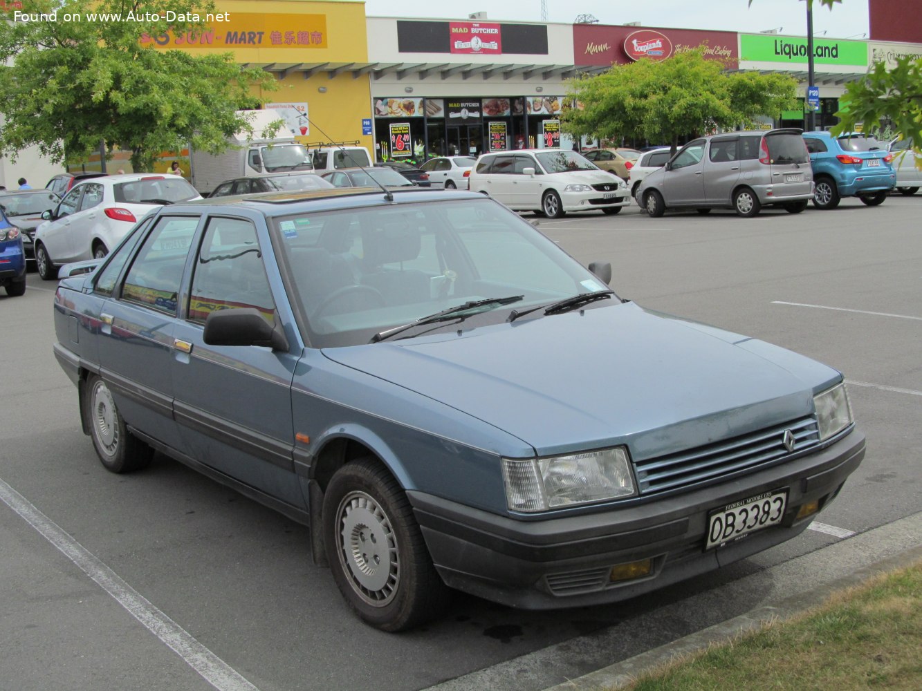 1989 Renault 21 (B48) 1.7 i (95 Hp)  Technical specs, data, fuel  consumption, Dimensions