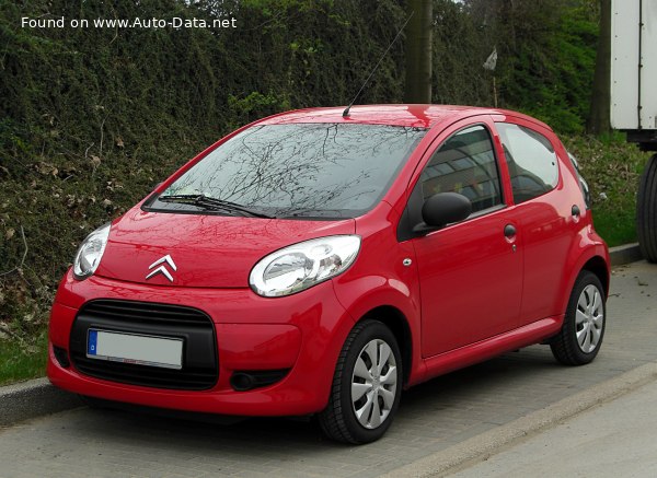 2008 Citroen C1 I (Phase Ii, 2008 5-Door) 1.0I (68 Hp) | Technical Specs, Data, Fuel Consumption, Dimensions