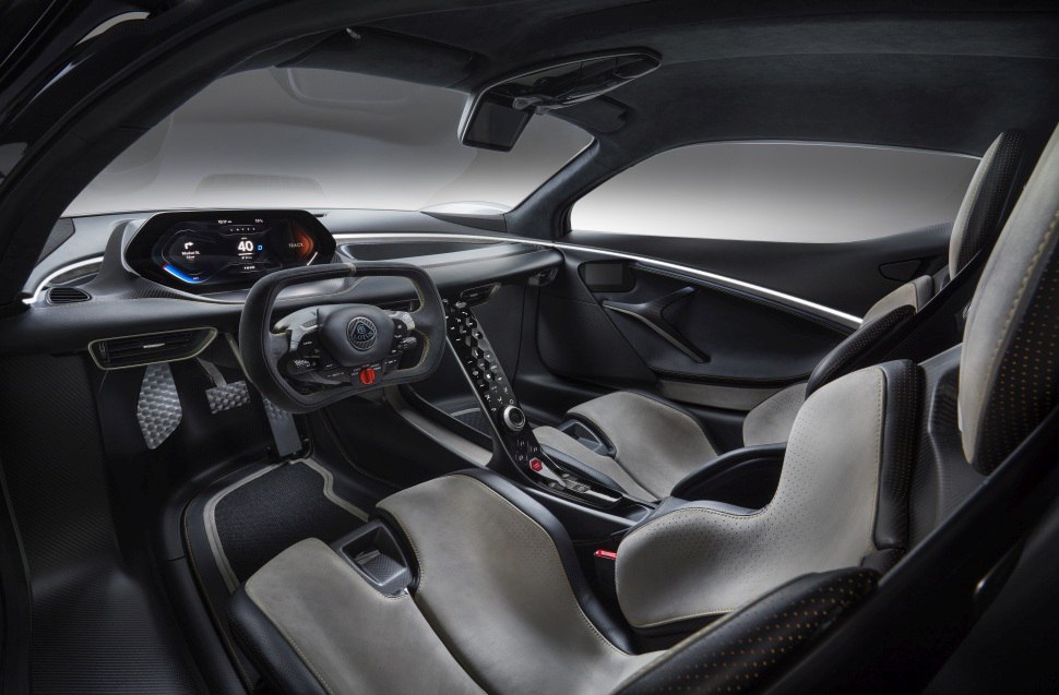 Lotus Evija interior features