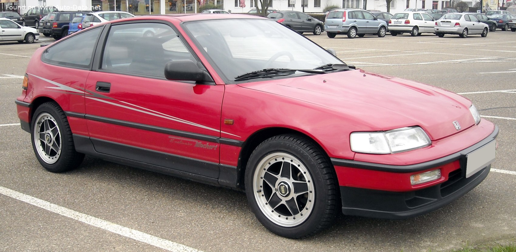 1989 Honda CRX II (ED,EE) 1.6 i 16V VTEC (150 PS)  Technische Daten,  Verbrauch, Spezifikationen, Maße