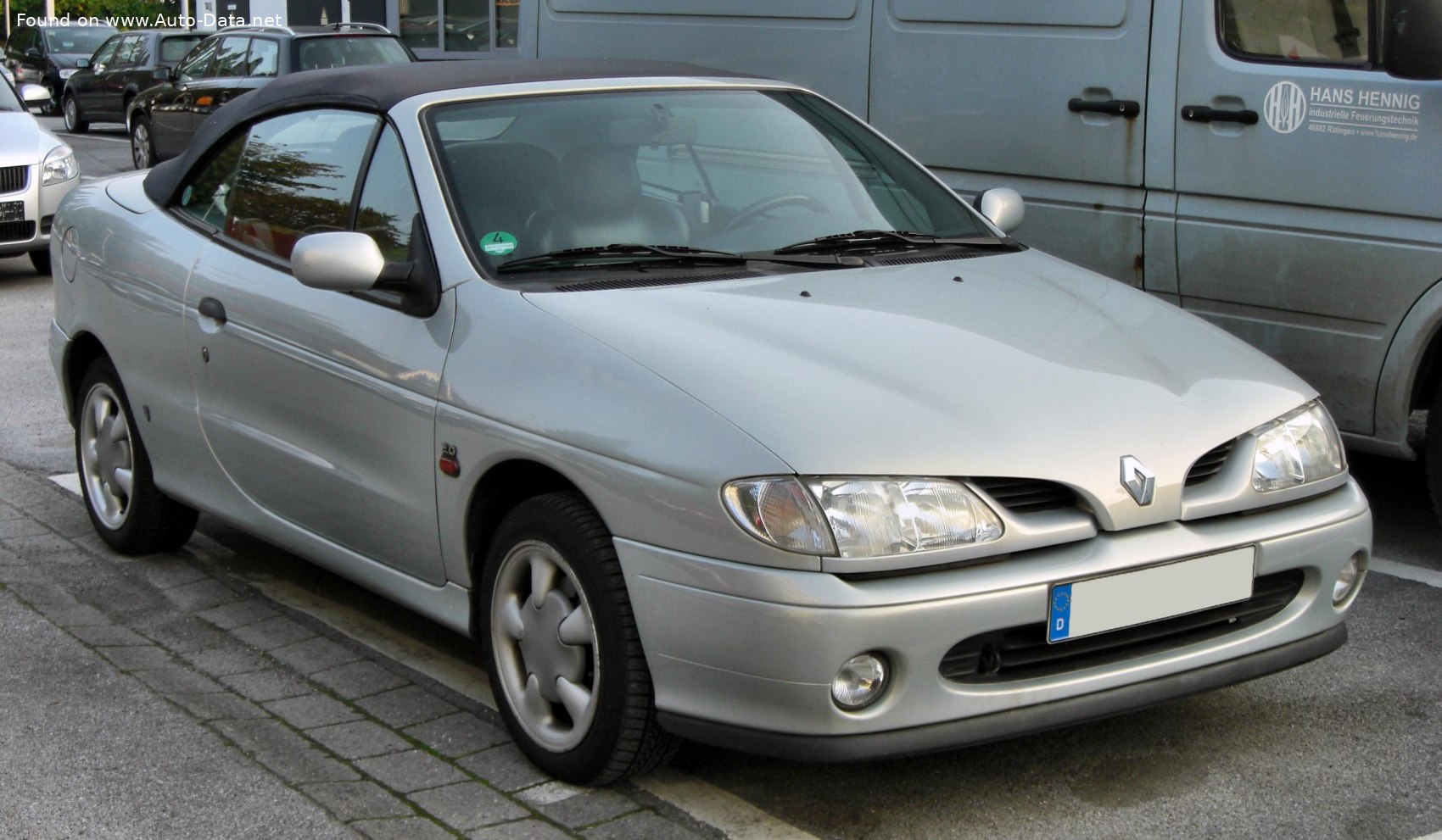 1997 Renault Megane I Cabriolet (EA) 1.6 e (90 PS)  Technische Daten,  Verbrauch, Spezifikationen, Maße