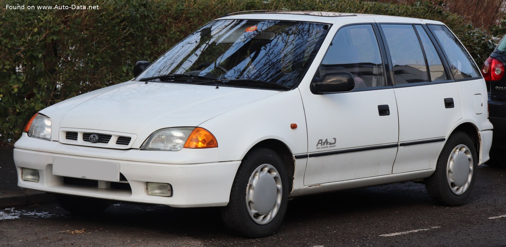 1995 Subaru Justy Ii (Jma,Ms) 1.3 I 4X4 (5 Dr) (68 Km) | Dane Techniczne, Zużycie Paliwa , Wymiary