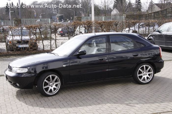 2000 Daewoo Nubira Hatchback (KLAJ) 1.6 i 16V (110 Hp) | Technical specs,  data, fuel consumption, Dimensions