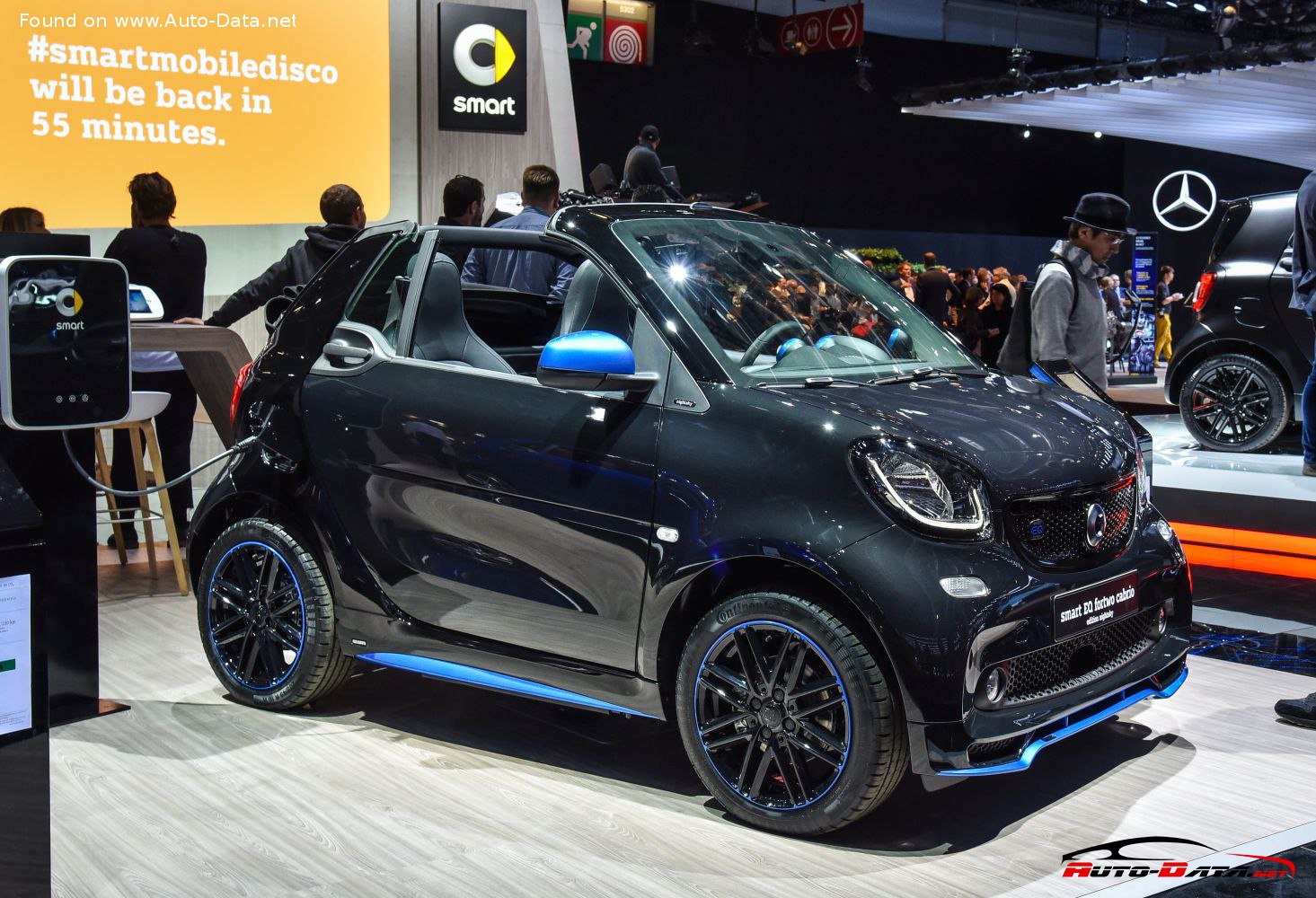 Dimension Smart EQ fortwo cabrio, volume coffre et électrification